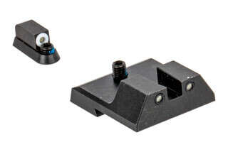 Night Fision Perfect Dot Night Sight Set with square notch, White front and Black rear ring for the CZ P10C.